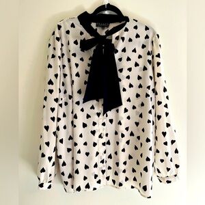 Eloquii Button Down Heart Blouse